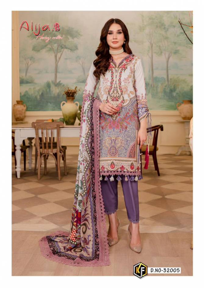 Alija B Vol 32 By Keval Heavy Cotton Luxury Printed Pakistani Dress Material Wholesale Online
